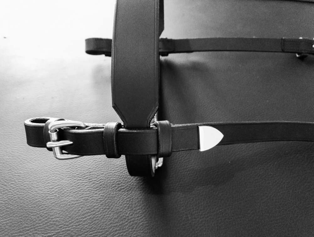 bride de dressage - montants de bride avec muserolle