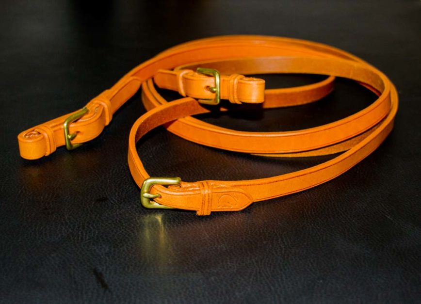 Rênes En Cuir Huilé Plat AJ Tack - Roper - 1/2 Po X 8 Pieds - Neuves
