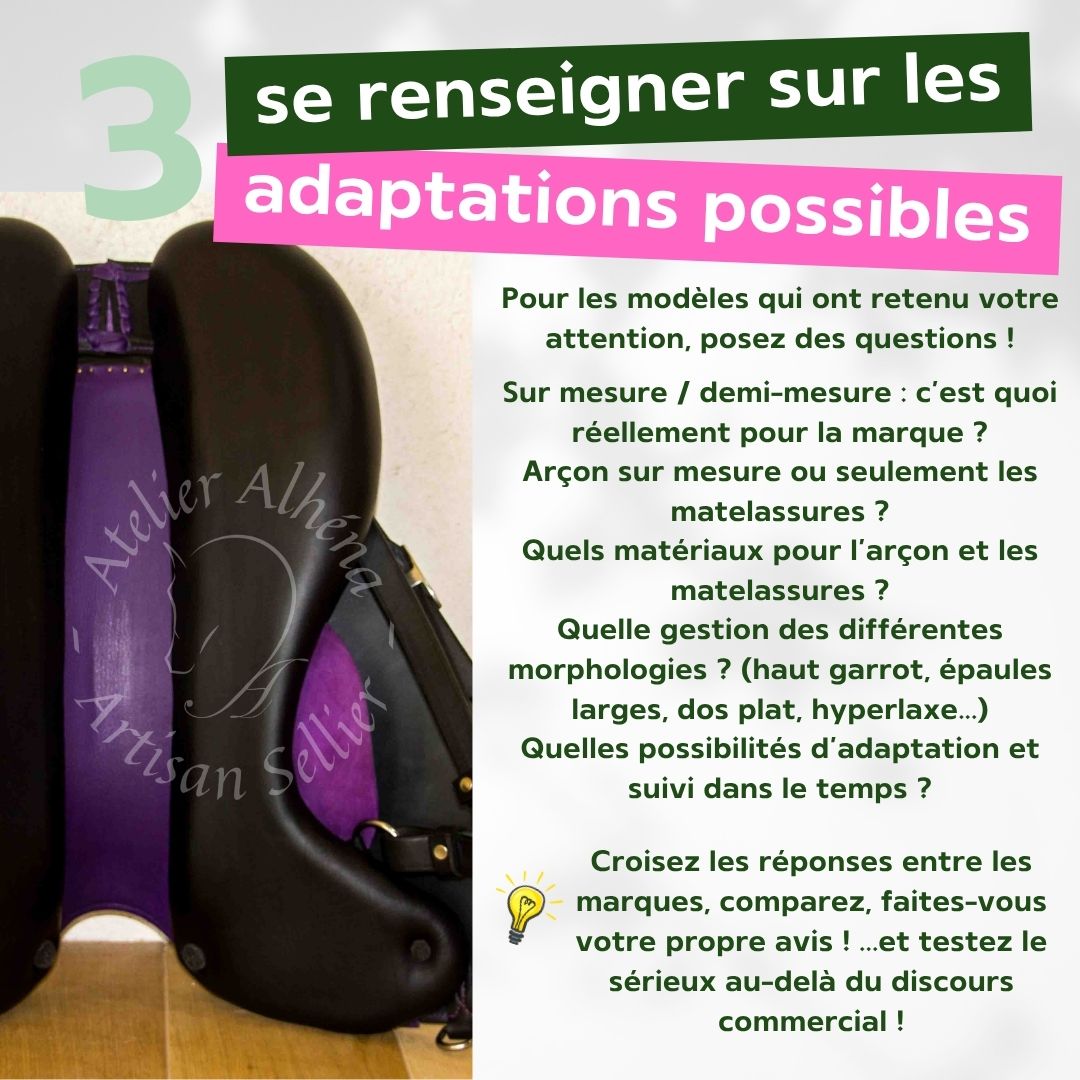 3 conseils pour choisir une selle - 3